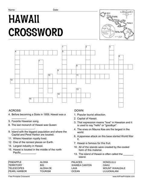 Crossword hawaiian island. Things To Know About Crossword hawaiian island. 